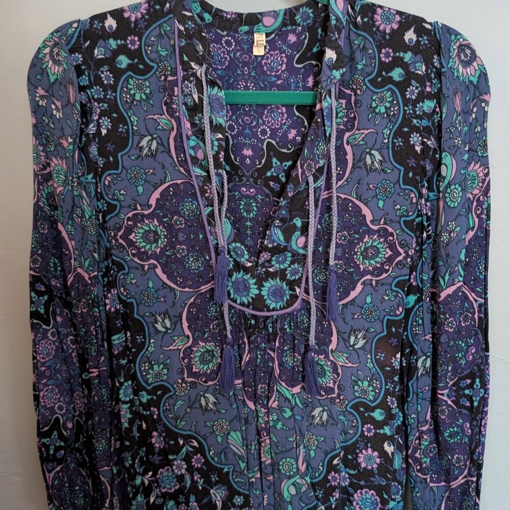 🪄🫰🏼 Spell Kiss The Sky Blouse in Blue Jay
